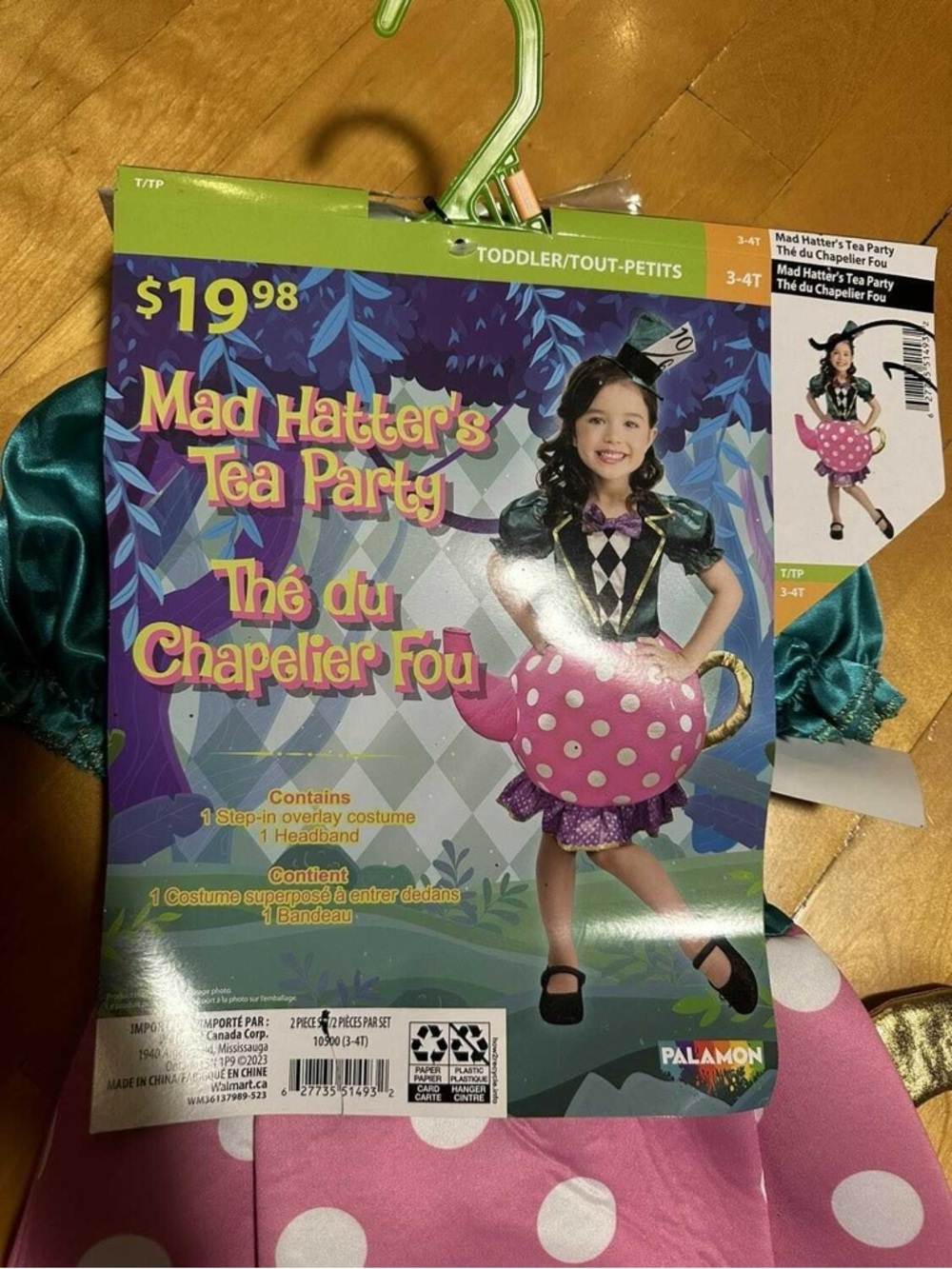 Toddler Mad Hatter (Alice in Wonderland) tea party Halloween costume (3-4T)